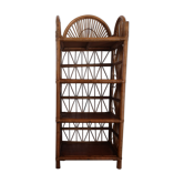 Vintage library in rattan peacock