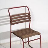 Antique red garden chairs (c.1920). Set of 2 pieces no. 16