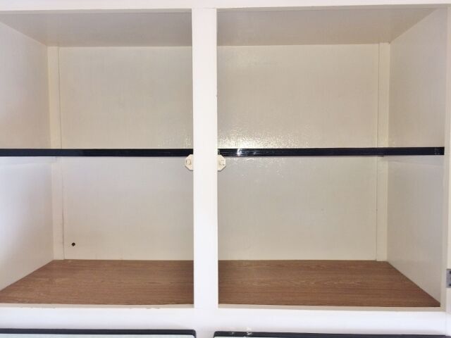 Green white formica buffet from the 1960s