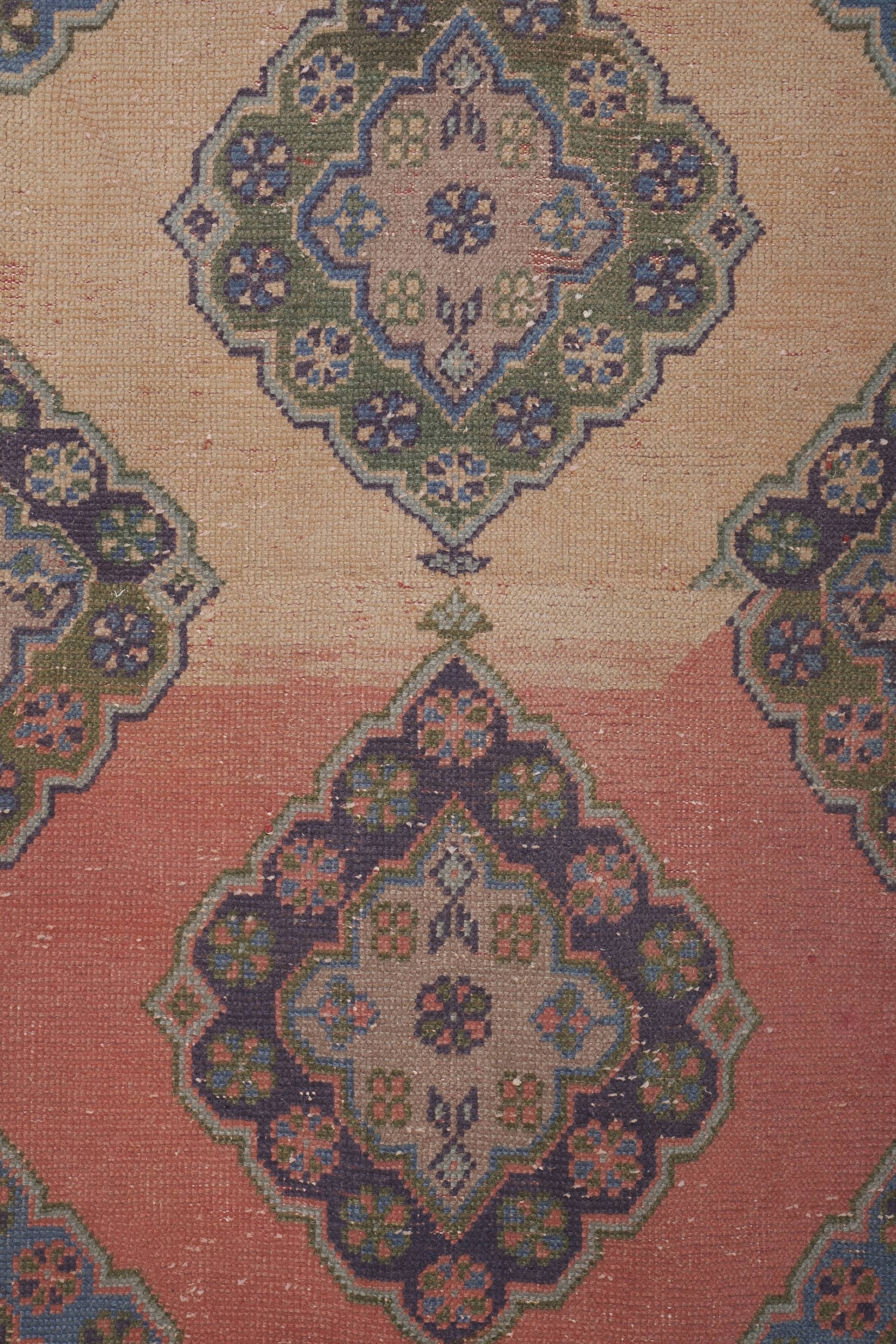 Vintage Turkish Oushak Rug Handwoven 86x482 cm