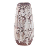 Beige ceramic vase, German design, 1960s, made in West Germany
