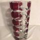 Old molded glass vase rose violet style art deco decoration vintage