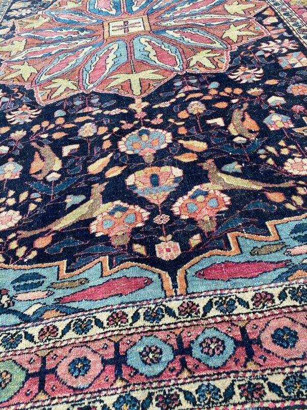 Ancient Persian carpet yazd 126x196 cm