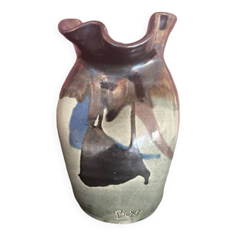 Vase sign BUXO ceramic free form