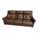 Vintage leather sofa Jacques Coulon 1960s