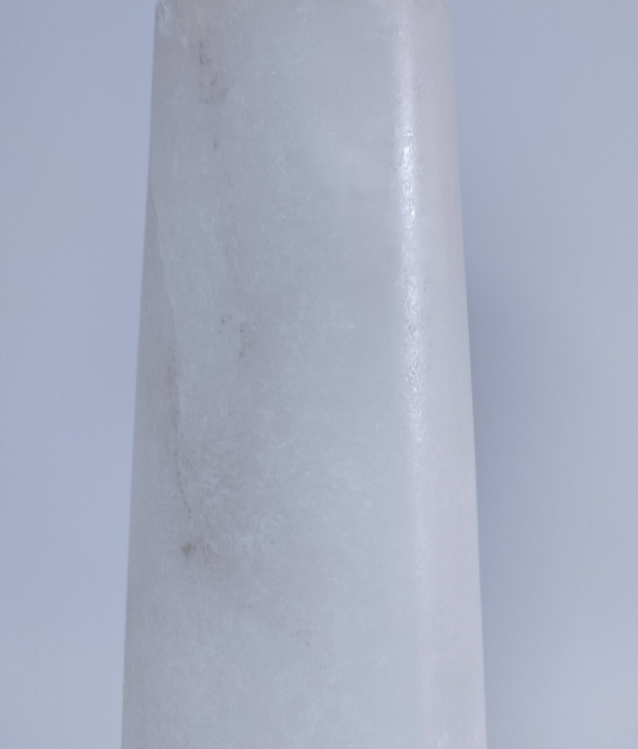 high alabaster vase xl h. 40.5 cm vintage