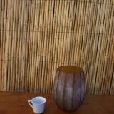 Brown frosted glass vase