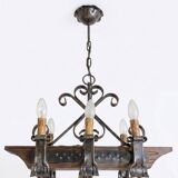 Rustic vintage chandelier from the 1970s.