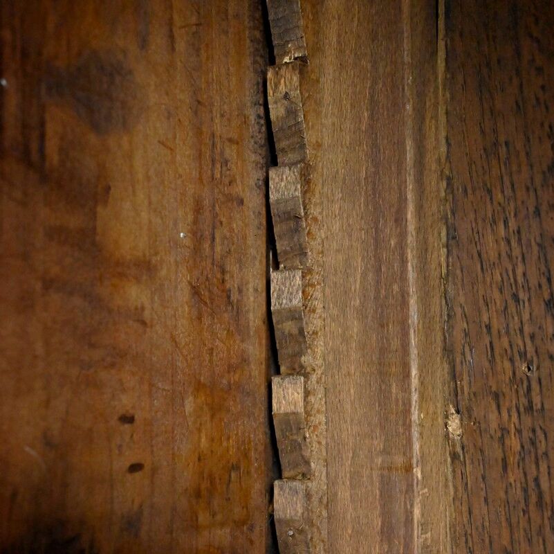 Standing man in cherry wood, Louis XV style – late 19th century