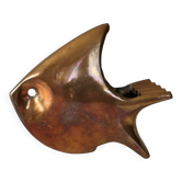 André Bloc - Sculpture/Modernist Ashtray Angel Fish - 50s - Bronze