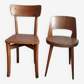 Lot de 2 chaises bistrot Baumann