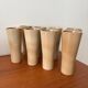 Set of large glazed stoneware cups from Niderviller – vintage tableware