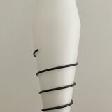 Lampe vintage en opaline et métal