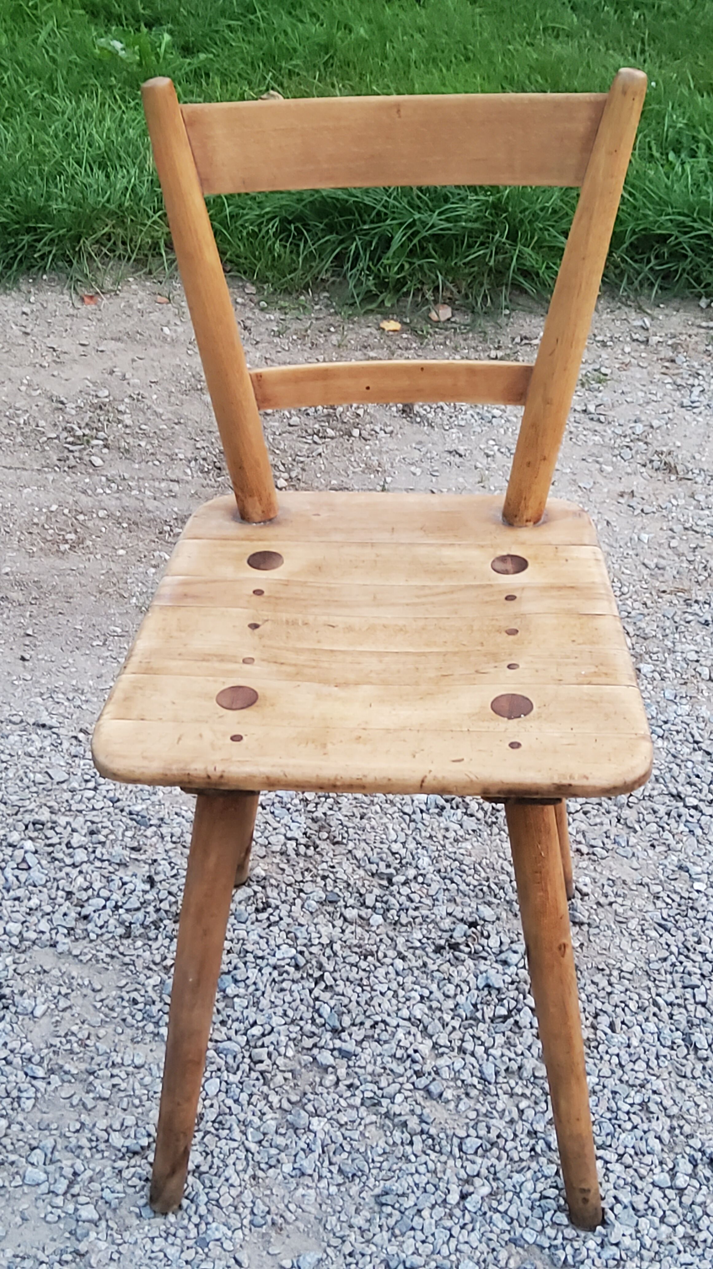 Set of 4 Scandinavian style beech chairs