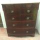 Victorian mahogany veneer chest of drawers with four rows of drawers