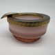 Luxurious Vintage Ashtray in Satin Pink Glass and Golden Frame | Catchall