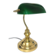 Lampe vintage de banquier en verre opalin vert