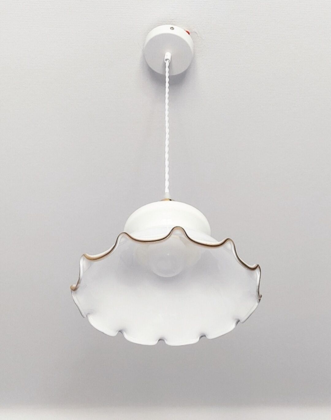 Vintage opaline pendant lamp