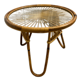 Vintage rattan coffee table