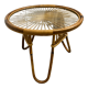 Table basse rotin vintage