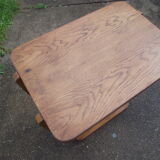 Art deco side table oak from the 50s