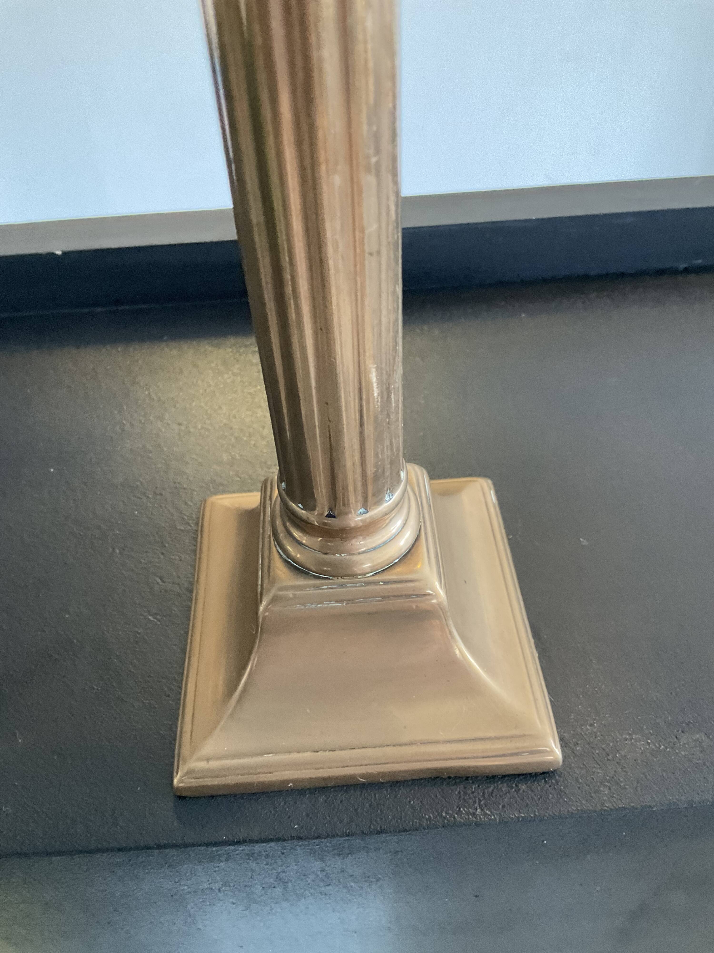 Baccarat crystal candle holder and copper