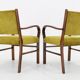 1940s Pair of Restored Beech Art Deco Armchairs ,Czechoslovakia