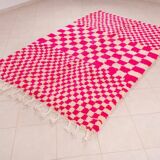 Pure wool rug, size 100 x 200 cm, red