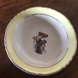 Salad bowl and porcelain fruit cups Orchies Moulin des Loups