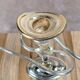 Vintage chandelier in silver-plated metal