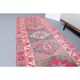 Vintage Turkish Oushak Handmade Wool Cotton Pink Runner 85x387
