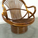 Rotan manou draai stoel