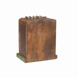 Vitrine murale petite ancienne boite a horloge patine d'origine inde