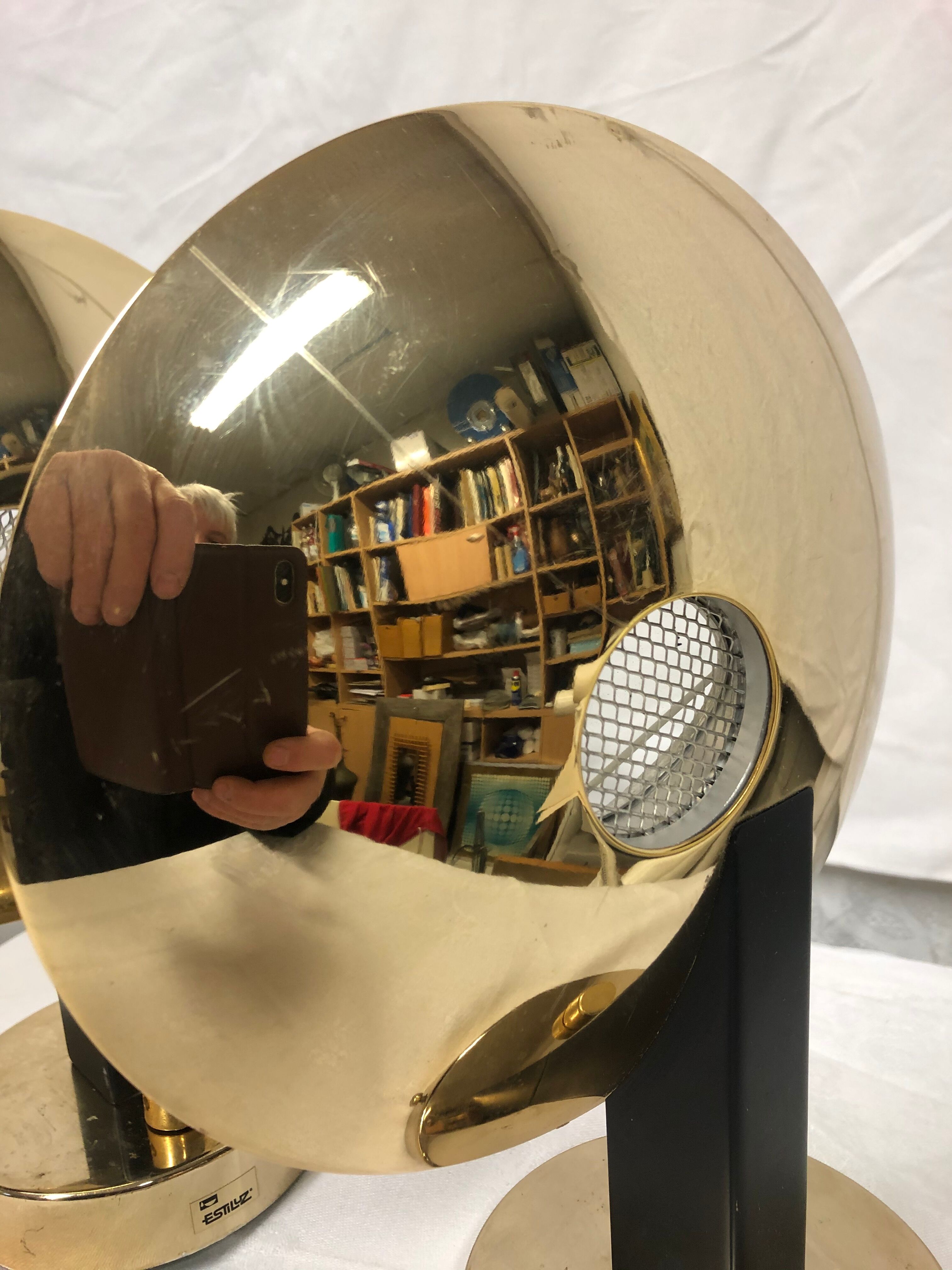 Pair of golden sconces from the 80s estiluz