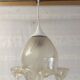 Suspension with opalescent and skirted glass lampshade. Noon. 20th century