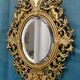 Bronze mirror napoleon III H39x23 decoration with putti and mascaron