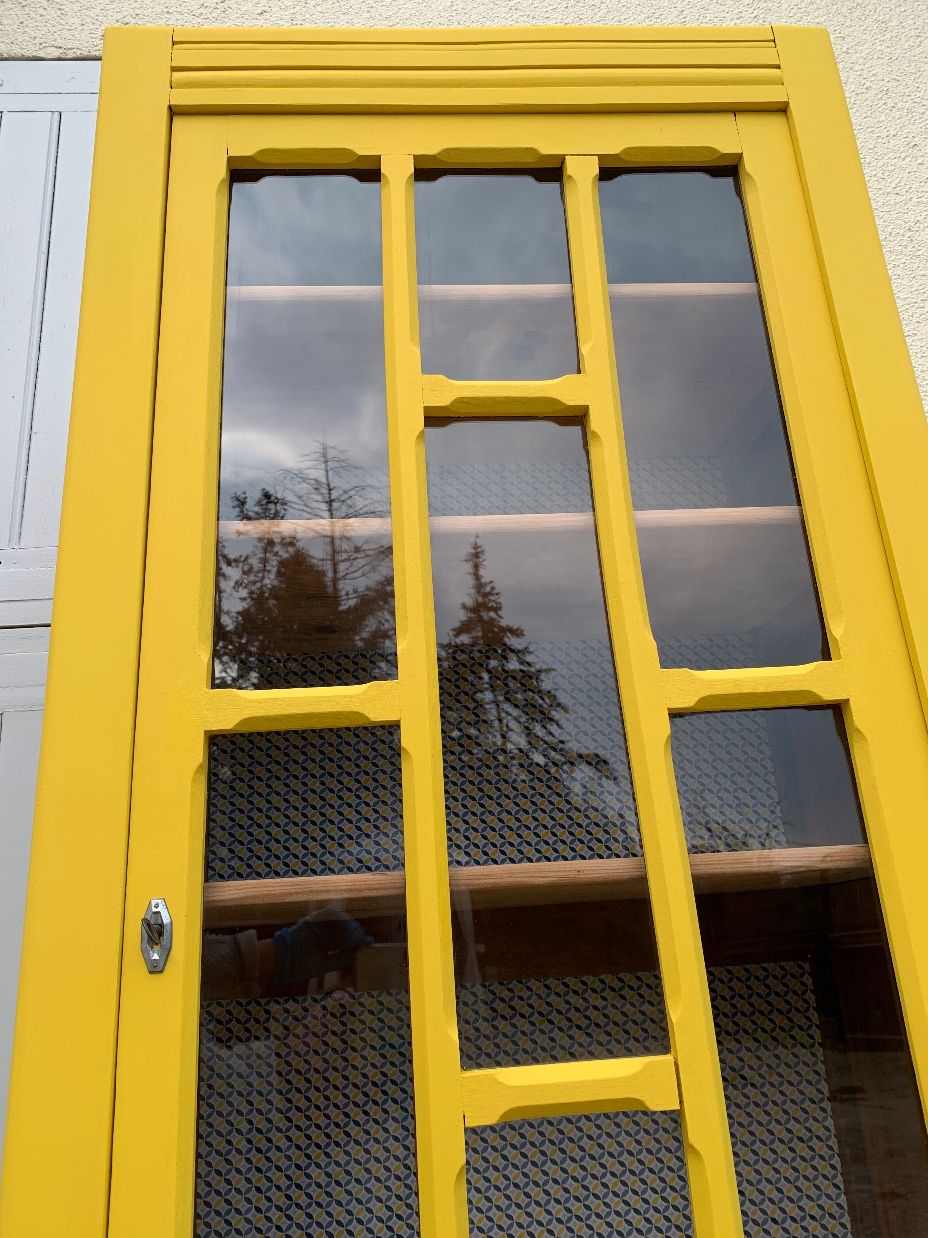 Glass-glazed Parisian wardrobe 1950