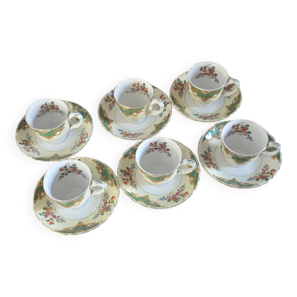 6 tasse  et 6 soucoupes w. h. grindley & co.