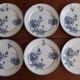 Set of 6 flat plates in old earthenware – Féria model, Sarregue