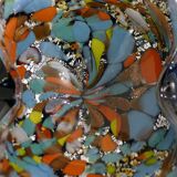 Cendrier Confettis en verre de Murano soufflé