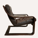 A leather lounge poäng chair by noboru nakamura for ikea, 1970s
