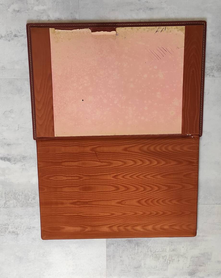 Vintage leather desk set