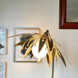 Gold metal flower lamppost