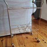 Desserte métal doré vintage