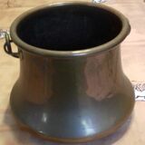 Copper pot with brass handle