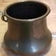 Copper pot with brass handle