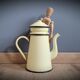 Enamelled yellow coffee maker
