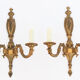 Pair of gilded bronze wall lamps