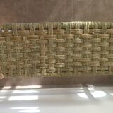 Banc en peuplier et palmier tressé