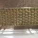poplar bench and braided doum (palm tree)